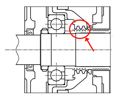 Non-contacting oil-blocking-configuration image