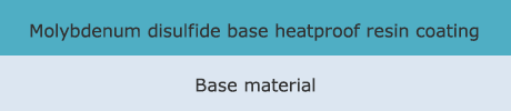 Molybdenum disulfide base heatproof resin coating image