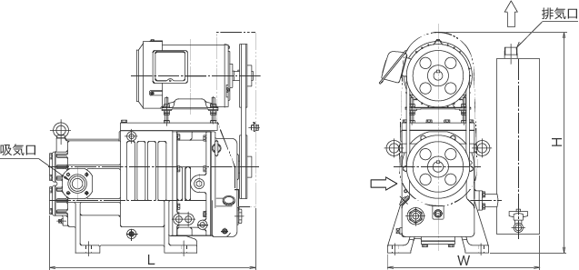 SDV-25・30・30S・40・40S 外観寸法 イメージ